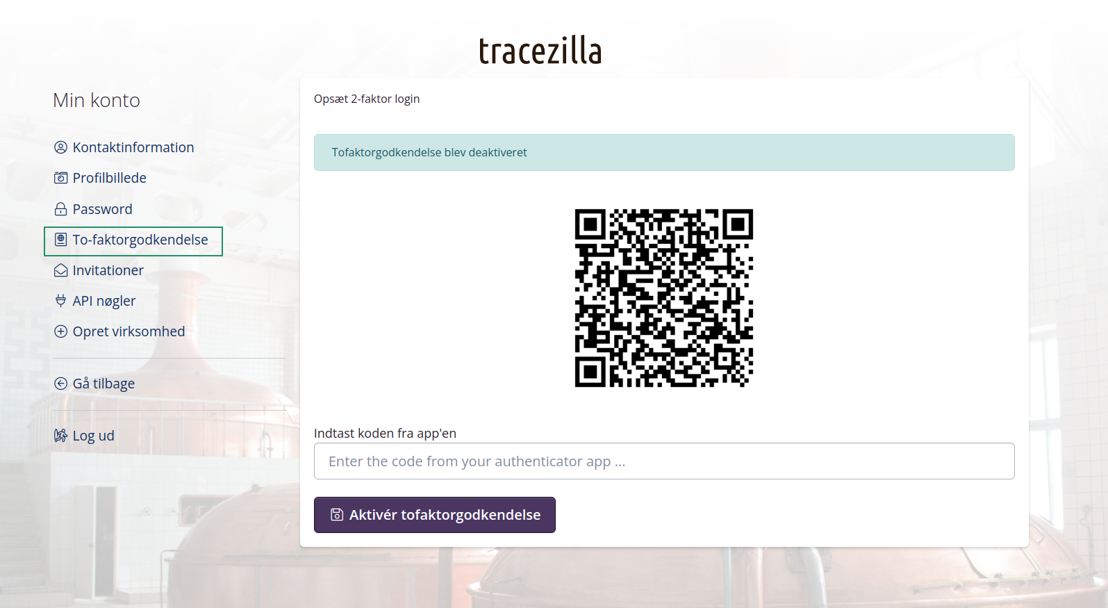 Aktiver to-faktorgodkendelse