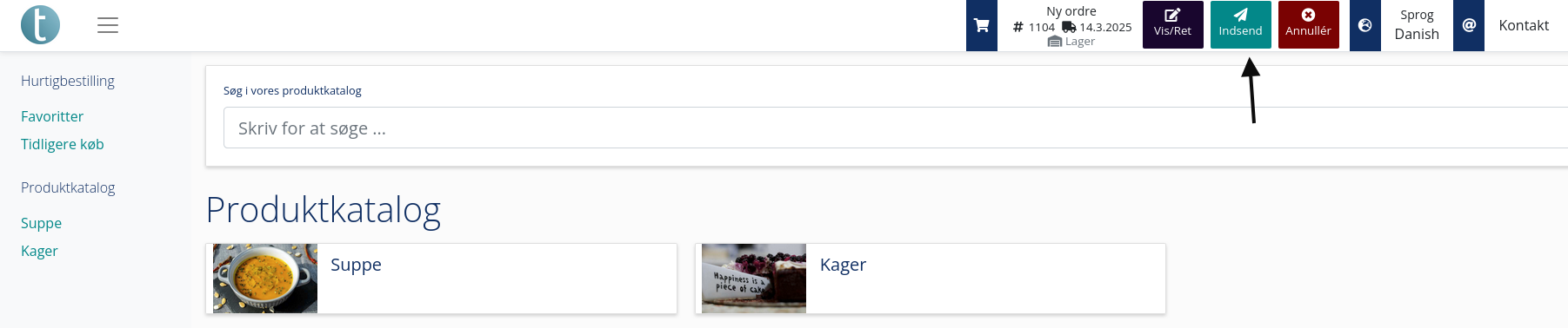 B2B skjul indsend-knap