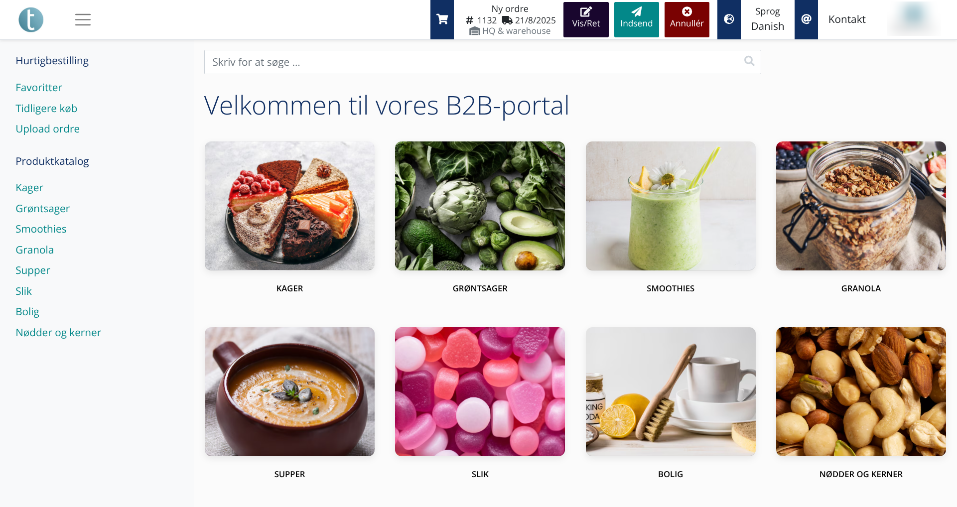 B2B Commerce startside