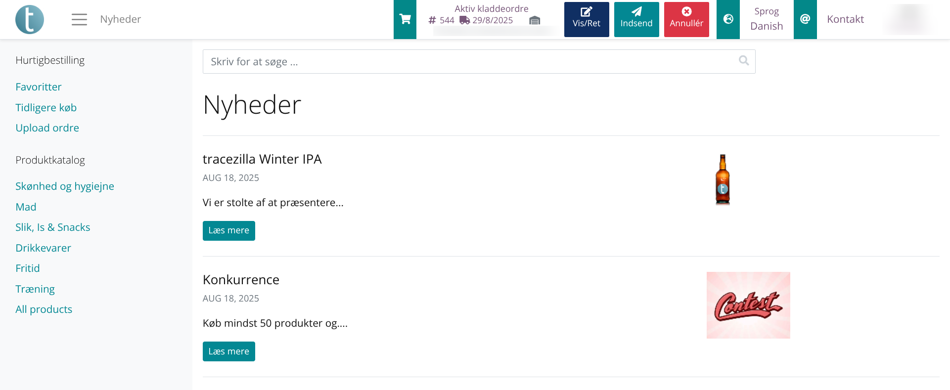 Opdateret nyhedsside