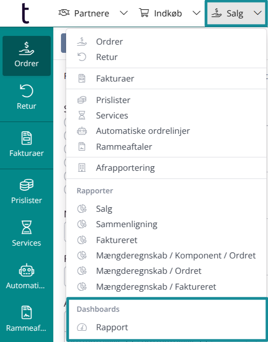 Eksempel: egne menupunkter