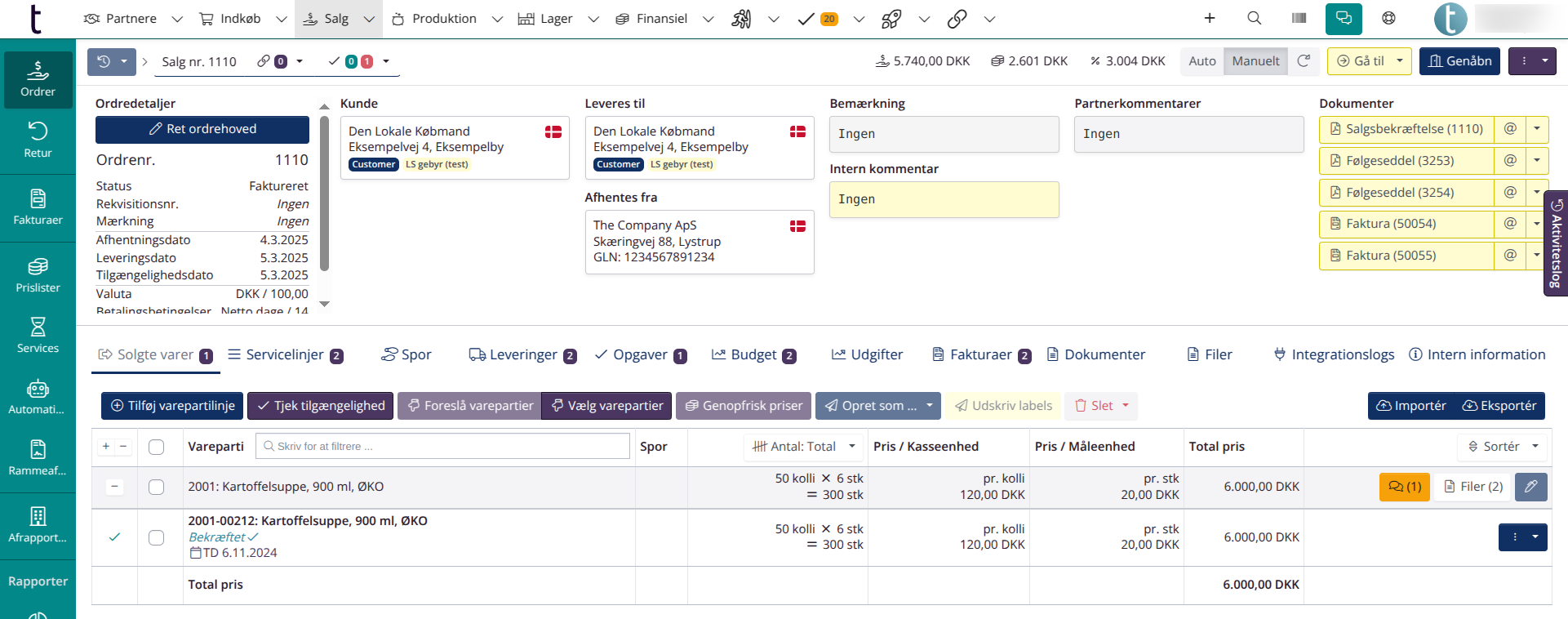 Nyt udseende for ordrer