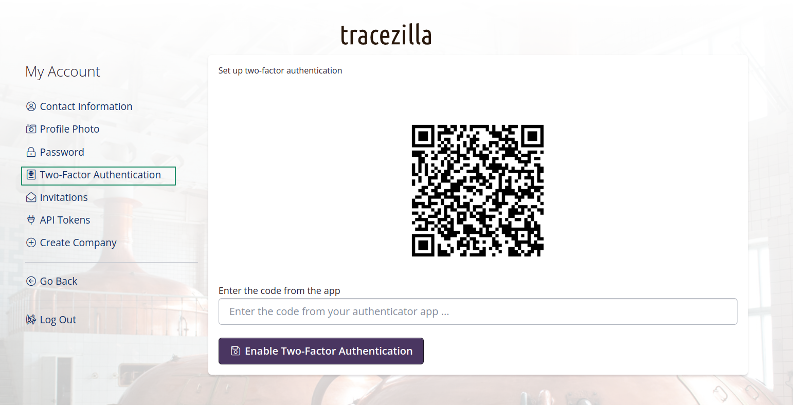 Enable Two-Factor Authentication