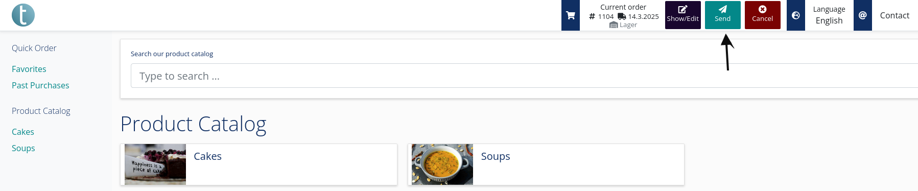B2B hide ssend button