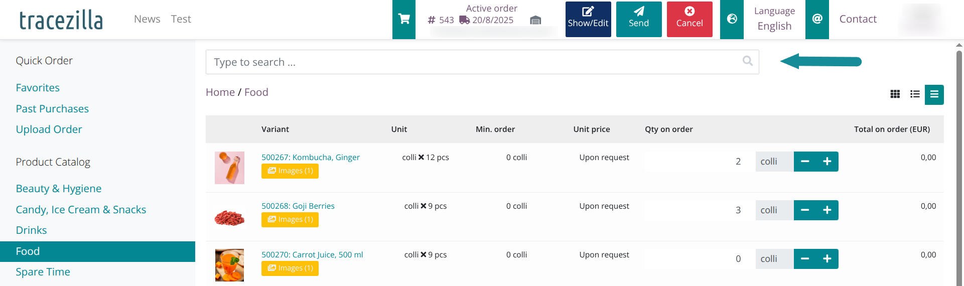 Search field: New look