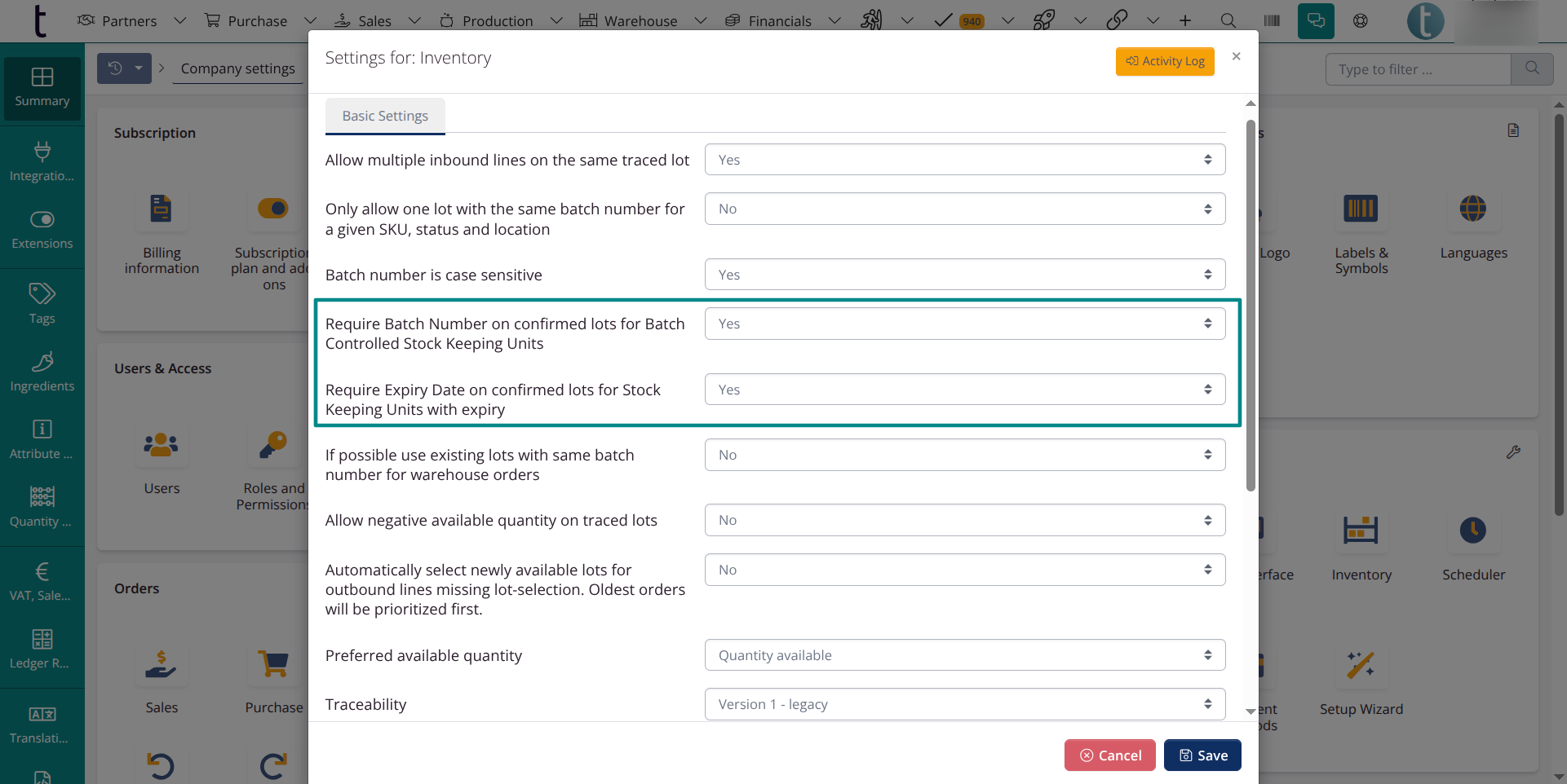 Require batch no. and expiry date