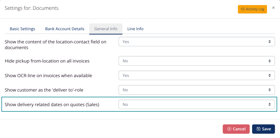 Hide delivery-related dates on quotes