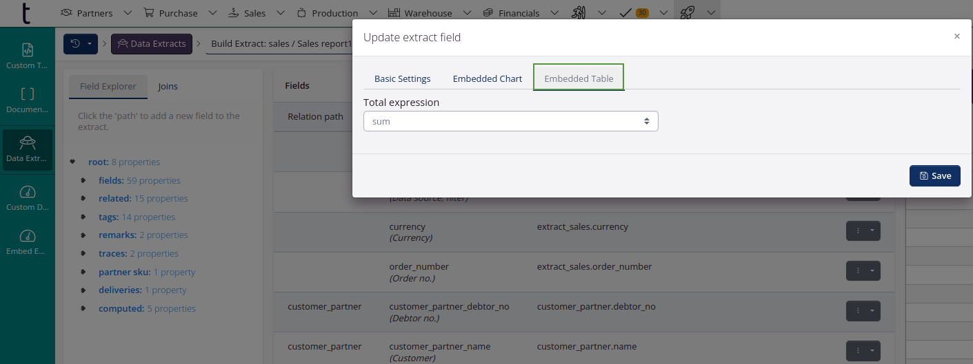 Power Pack reporys: Total settings