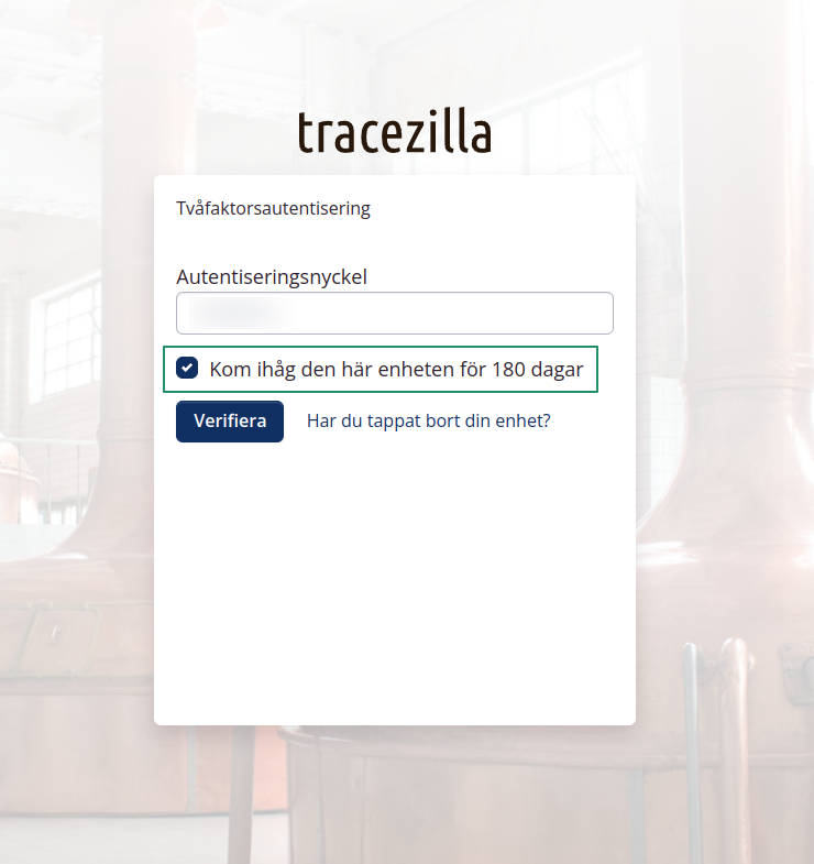 Aktivera tvåfaktorsautentisering