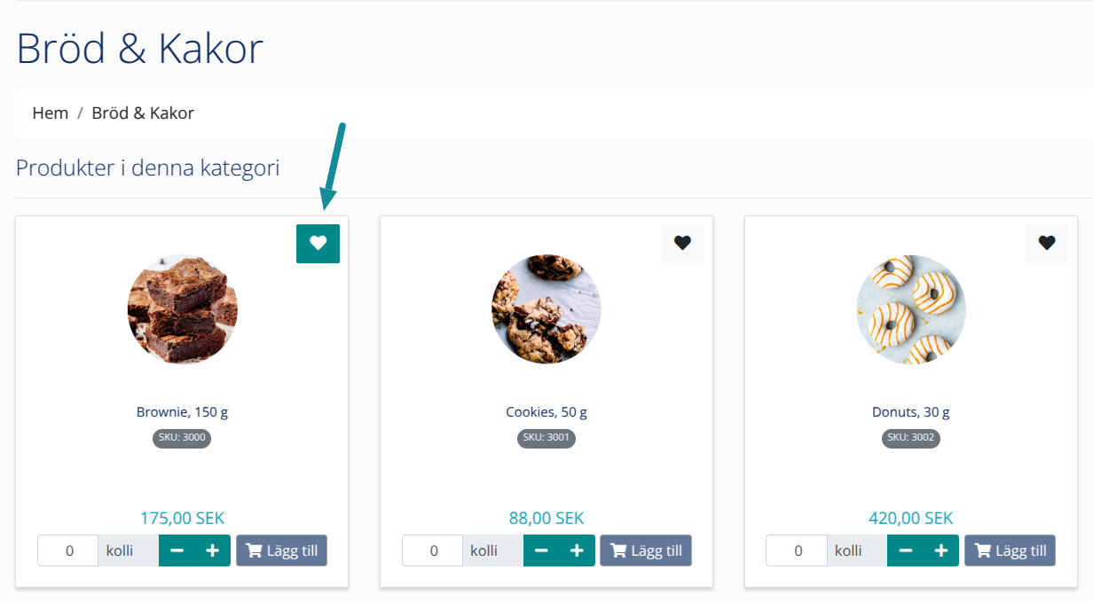 B2B favorite products