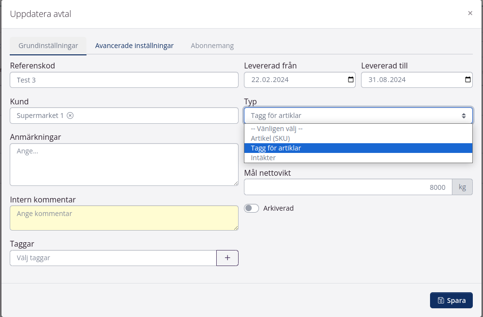 Ramavtal i tracezilla