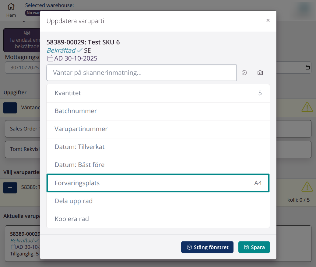 Egna menypunkter i mobilversionen